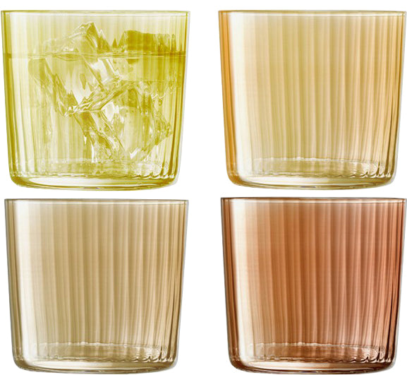 Pack of 4 Gems / Amber glasses - LSA 