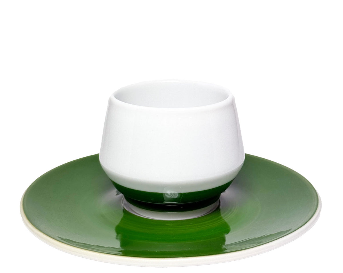 Espresso cup white and green "Maniko" - Club House
