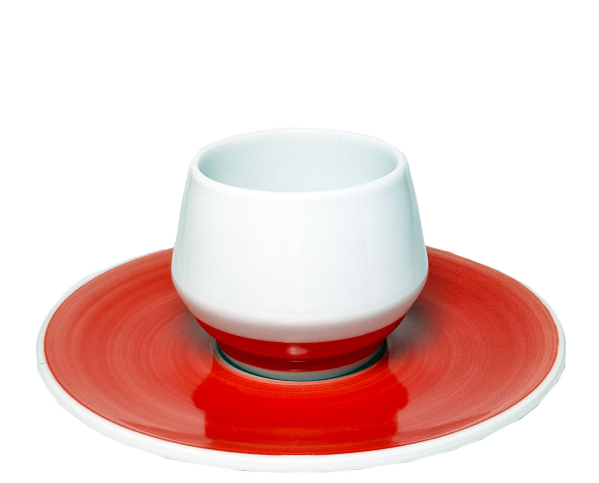 Espresso cup white and red "Maniko" - Club House
