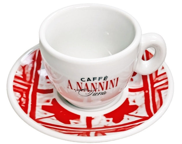 Cappuccino cup and red saucer - Nannini