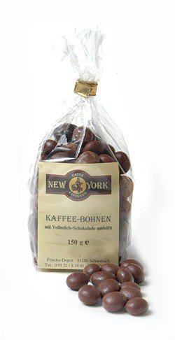 Coffee beans with milk chocolate - Caffe New York